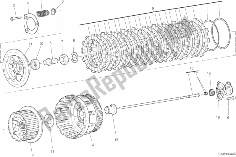 Tutte le parti per il Frizione del Ducati Multistrada 1200 S Touring 2016